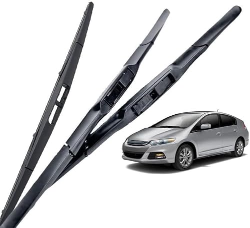 RESKIU Car Front Windshield Wiper Blade Set Replacement for Insight MK2 2009 2010 2011, All Season Windscreen Wipers Quiet Easy Installation