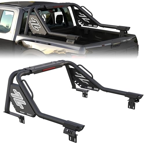 YR02L Roll Bar for Full Size Pickup Truck,Compatible with Ram1500/2500/3500|F-150/F-250/F-350|Silverado1500/2500|Serria1500/2500|Titan|Tundra.