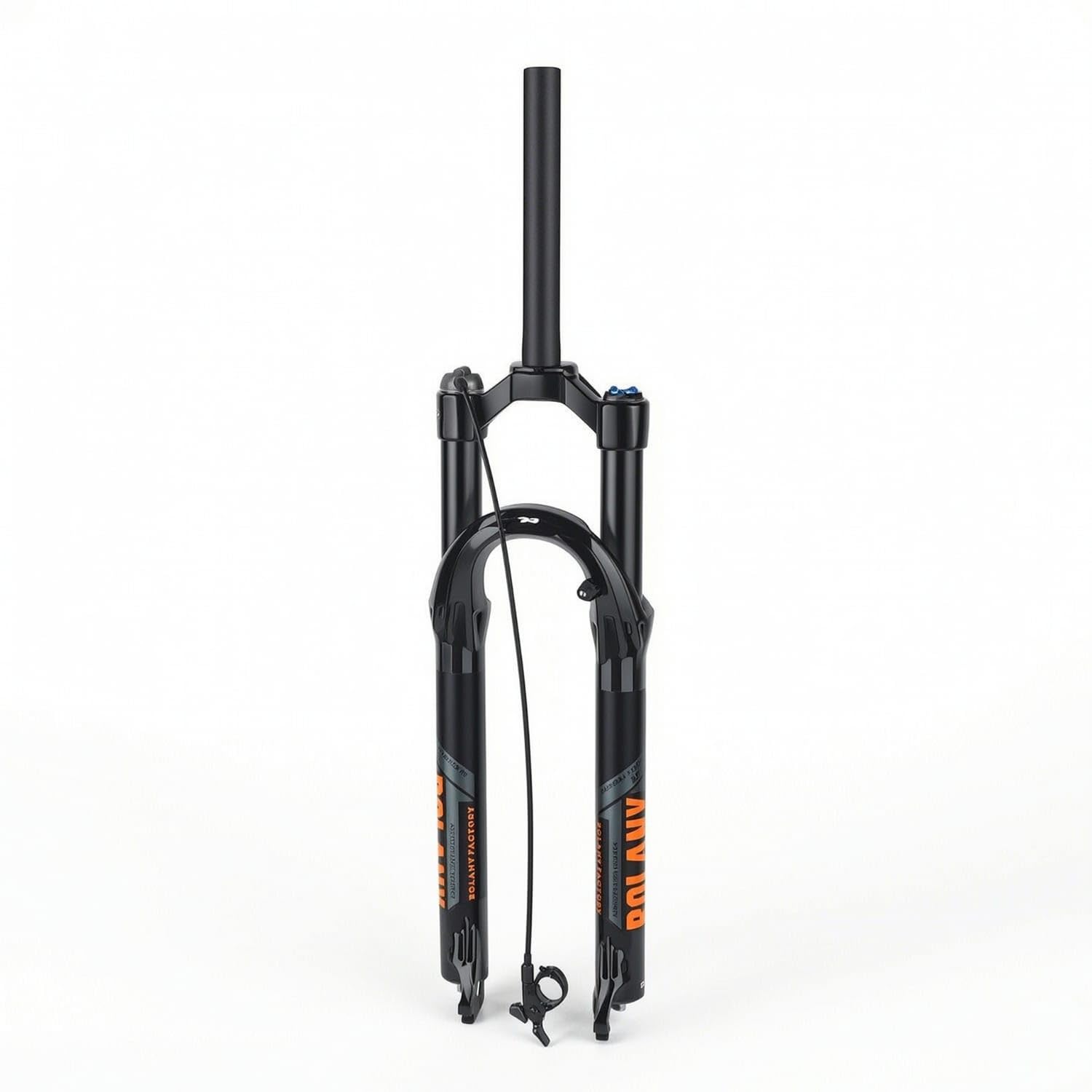 Aluminummagnesium Alloy Alloy Mountain Bike Air Fork Disc Brake Compatible Air Damping Fork Thread-Less Lightweight for Cyclists, Trail Riding, 29 Inch, Wire Black Tube|Forks|Sporting Goods-image-47