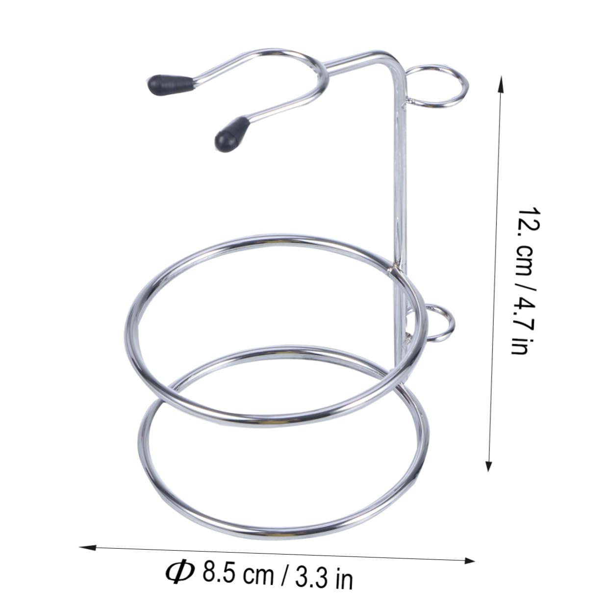 SOESFOUFU Stainless Steel Shaving Stand Bowl Brush Holder Safety Razor Brush Stand Silver Durable Design