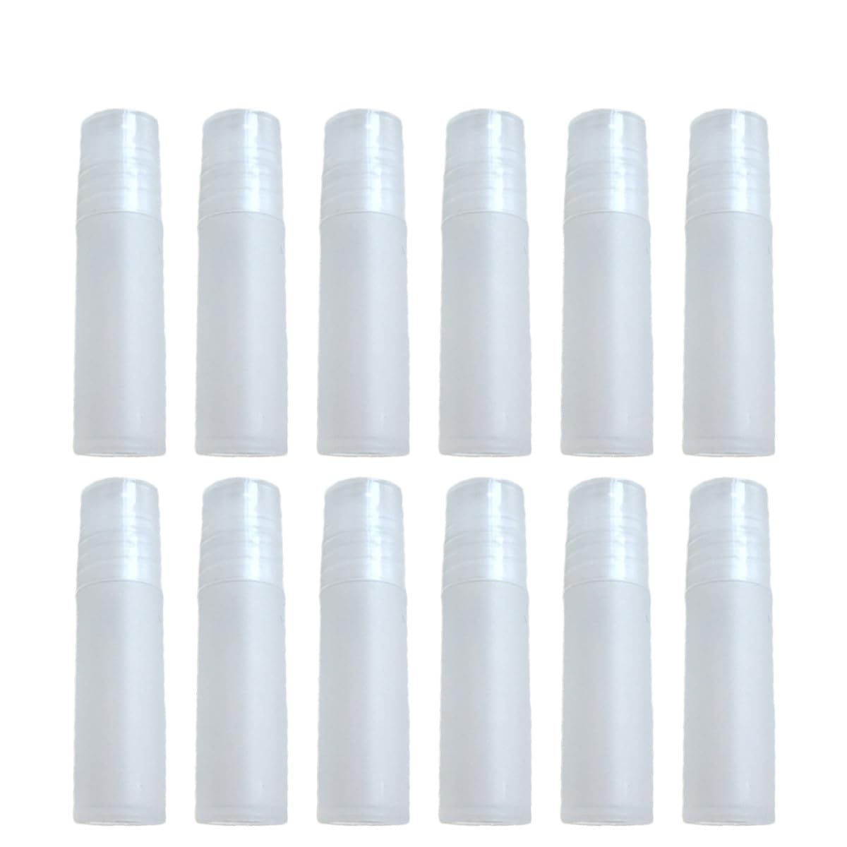 OSALADI 5 Ml Kunststoff Rollflaschen Weiß 100 Stück Rolle On Fläschchen für Ätherische Öle Parfüm Augencreme Auslaufsichere Kleiner Dosierflaschen für Reisen und Alltag