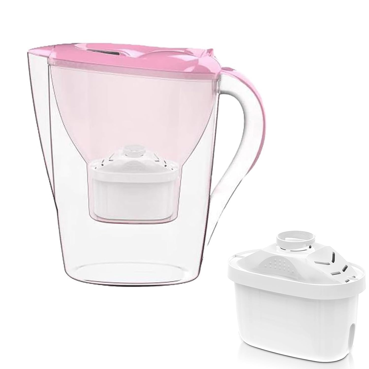 Caraffa Filtrante dell'Acqua Attivata 3,5 Litri, Brocca Alcalina dell'Acqua, Brocca Filtrante dell'Acqua al Fluoruro -7 Stadi Sistema di Filtrazione dello Ionizzatore per Purificare E A, Pink