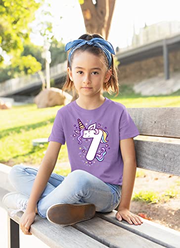 Image of Unicorn Birthday Shirts for Toddler Girls Outfit 7th 8th Shirt Seven Eight Year Old