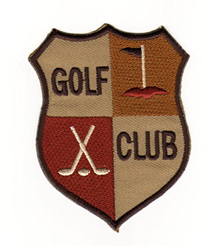 BP BRAUNERT PATCHES Golf Club Logo Braun Wappen Abzeichen Aufnäher zum aufbügeln Bügelbild Aufbügler Bügelflicken Patch Größe 6,2 x 8,0 cm