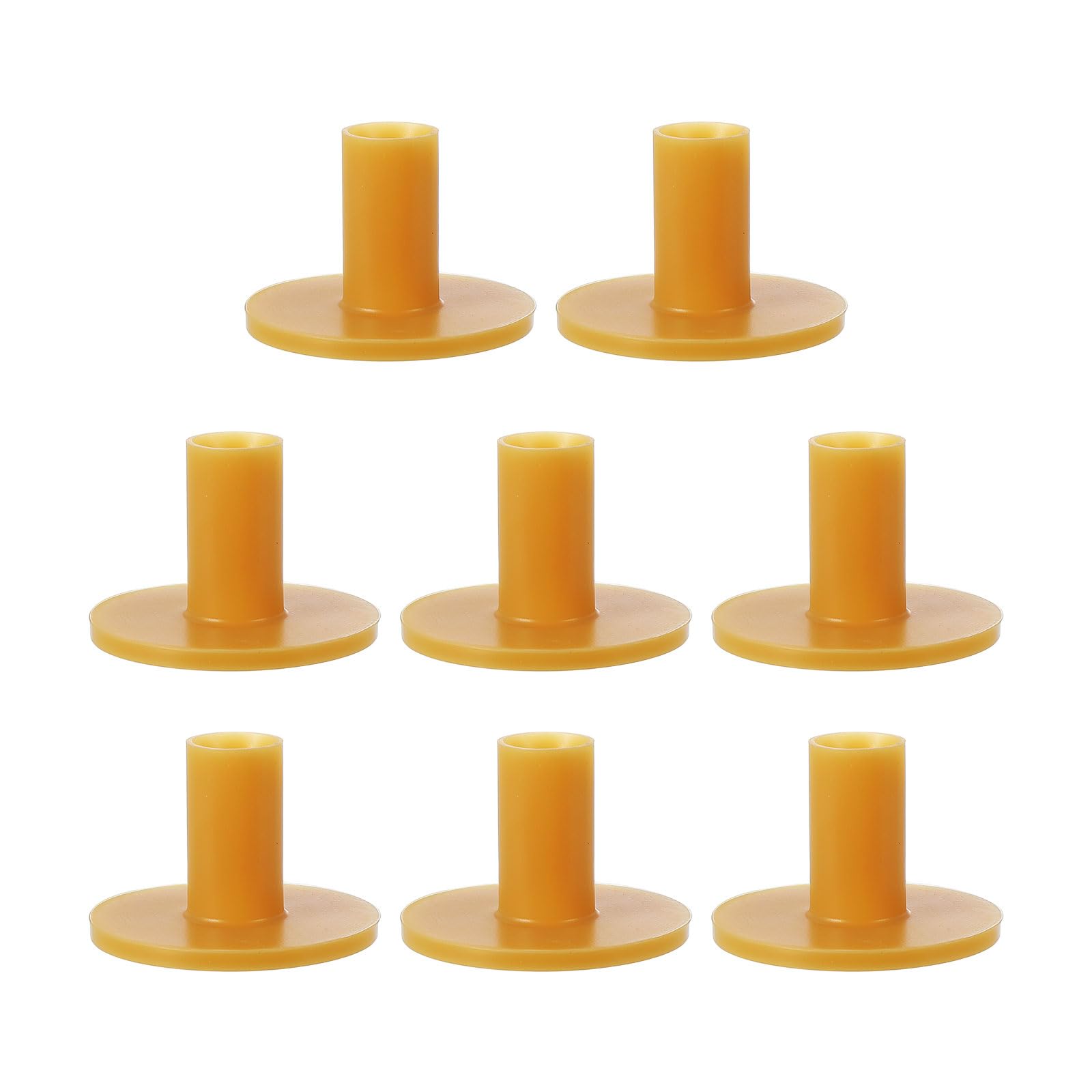PATIKIL Rubber Golf Tee, 8 Pack 1.4 Inch Golf Practice Tees Training Driving Range Tee Stable Golf Ball Holder for Outdoor Indoor Hitting Mat Golf Mat, Yellow