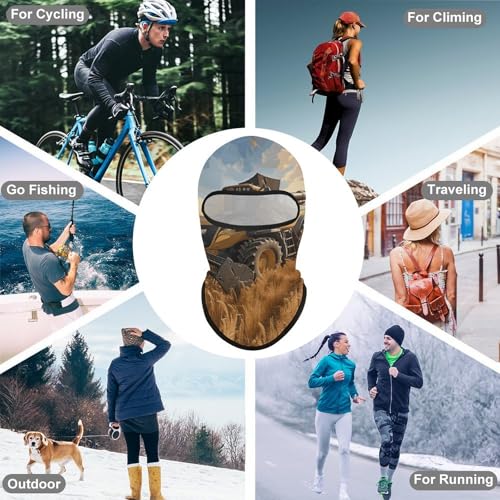 Balaclava para Tractor de Granja, Máscara Facial para Hombres y Mujeres, Protección Solar Transpirable con Cubierta Total de la Cabeza para Senderismo, Ciclismo, Correr, Conducir miniatura 6