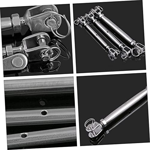 Mobestech 2pcs Tensores de Cable Turnbuckle Heavy Duty en Acero Inoxidable Quijada y Quijada para Aparejo y Navegación miniatura 3