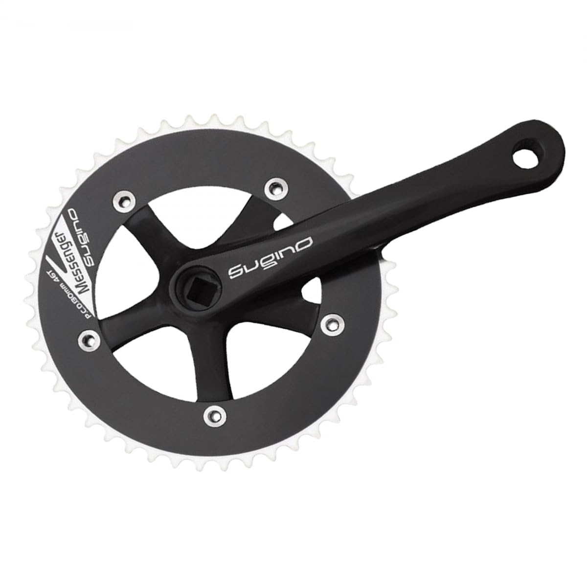 Sugino Messenger RD2クランクセット 46T 165mm Amazon.com : Sugino RD-2 Messenger Single-Speed Crankset 165mm x