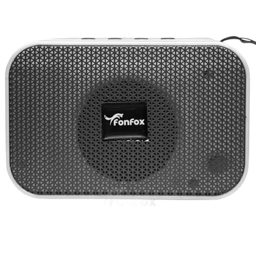 Image of mini Portable Bluetooth Speaker, White and Turquoise, Wireless Audio Device with Control Buttons