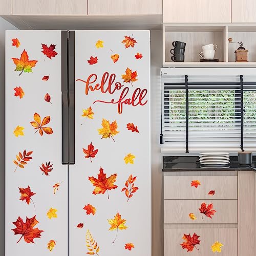 Whaline-Fall-Wall-Decor-Stickers-Hello-Fall-Maple-Leaves-Wall-Decals-Small-Room-Mural-Stickers-for-Autumn-Holidays-Home-Classroom-Birthday-Thanksgiving-Party-Decoration-83-x-106-Inch-9-Sheets Whaline Fall Wall Decor Stickers Hello Fall Maple Leaves Wall Decals Small Room Mural Stickers for Autumn Holidays Home Classroom Birthday Thanksgiving Party Decoration 83 x 106 Inch 9 Sheets