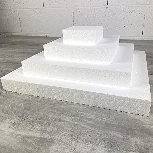 Pièce montée Carrée en polystyrène Lealoo structure design 16 cm haut - 2