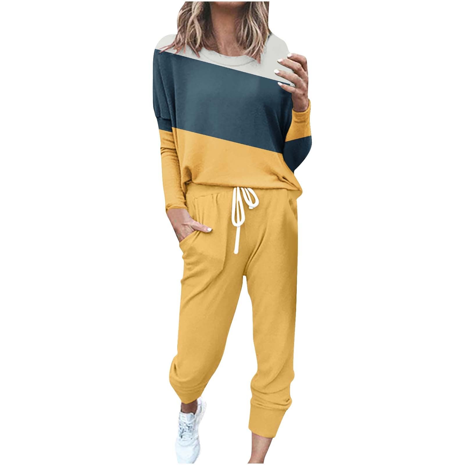 OBiQuzz Joggingpak voor dames, oversized, trainingspak, met halve ritssluiting, effen, elegant vrijetijdspak, lange mouwen sportpak, casual huispak, baggy, comfortabele loungewear-set, sportkleding, S
