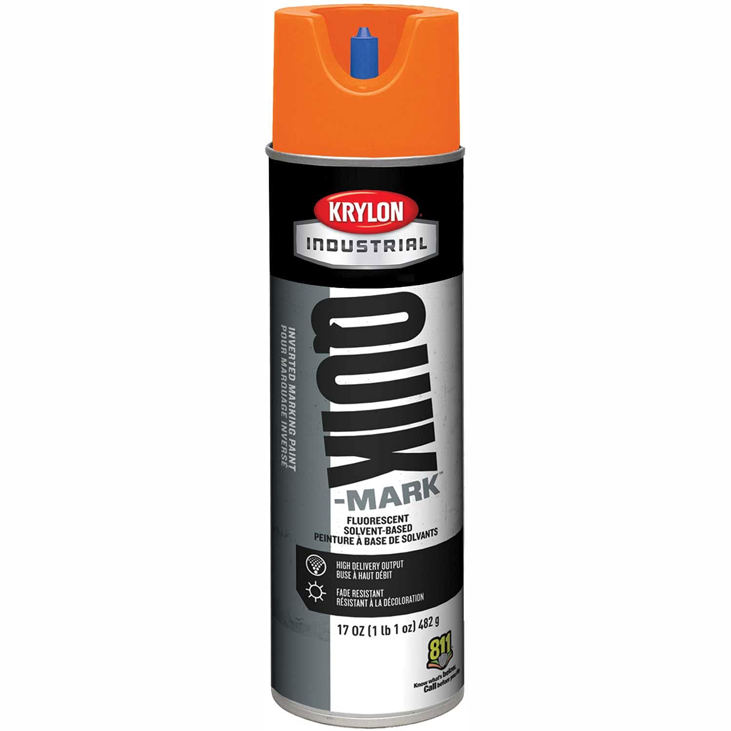 Industrial Quik-Mark Sb Inverted Marking Paint Fluorescent Orange, Lot of 12