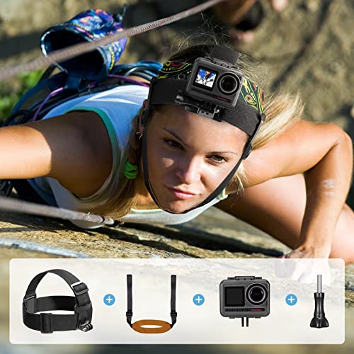 Image of AKASO Action Camera Rock Climbing Kit Compatible with GoPro Hero 2 3 4 5 6 7 8 9 10 11, Portable Electronic Device Mount, Black