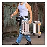 ASBEQUZBE Escalera Extensible de Aluminio con Ruedas, Escalera telescópica y Kit de Gancho para Techo de Loft, Escalera telescópica, Plegable, Capacidad de Carga máxima 150 kg/330 LB Stabilize