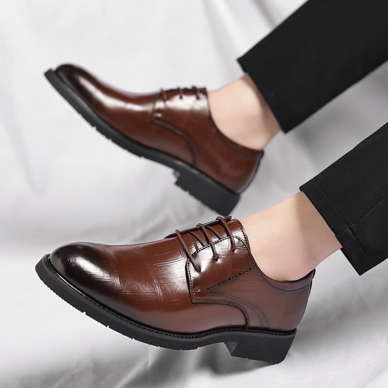 Black Men Dress Shoes Lace-up Round Toe Slip-on Fashion Low Top Oxfords Shoes Patent Leather Business Oxford Shoes2