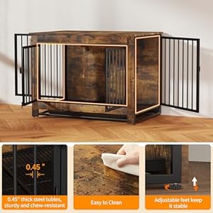Dog Crate Furniture, Dog Crate End Table for Medium and Large Dogs,Wooden Cage Kennel Furniture Indoor, Modern Dog Crate with Multi-Purpose Removable Tray, Double-Doors Dog Furniture Dog Crate Furniture Dog Crate End Table for Medium and Large DogsWooden Cage Kennel Furniture Indoor Modern Dog Crate with Multi Purpose Removable Tray Double Doors Dog Furniture