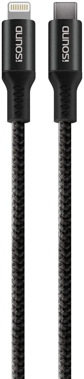 iSoundDurapower 6' USB-C to Lighting Cable- Reinforced with Kevlar- Heavy Duty-Black- Made for iPhone