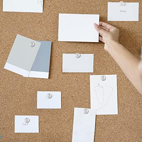 KINBOM 100pcs Large Push Pins, Clear Plastic Push Pins Thumb Tacks Decorative Thumb Tacks with Stainless Steel Point Push Pins for Cork Board Wall Maps Office Bulletin Board