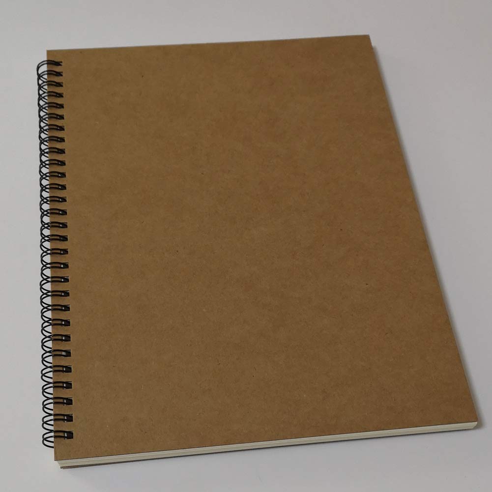 YUREE Quaderno a spirale a righe, formato B5, copertina morbida, 5 quaderni per confezione, 60 fogli (120 pagine), 25,9 x 18,3 cm, marrone