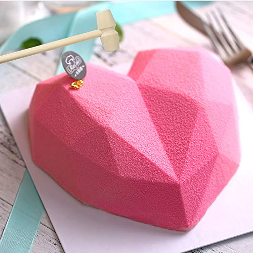Image of 24 Pcs Mini Wooden Hammers for Breakable Chocolate, Natural Wood Toy Mallets for Kids