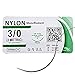 Sutures Thread with Needle (30PK Mix Absorbable: Chromic; Non-Absorbable: Silk, Nylon, Polyester, Polypropylene: 0,2-0,3-0,4-0,5-0,6-0) - Surgical Stitch Kit; Medical, Vet, RN's Hospital Training
