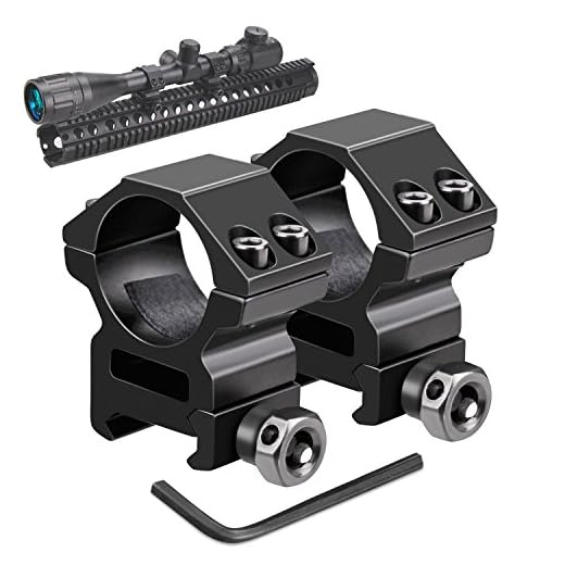 Modkin Rifle Scope Rings, Medium Profile Scope Mounts for Picatinny/Weaver Rail (1 inch, Set of 2)