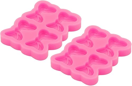 Miniatura 7 de AMZTOART 2 moldes de silicona de resina para teléfono con forma de corazón epoxi con línea de latido de corazón, letras UCI, molde para bricolaje