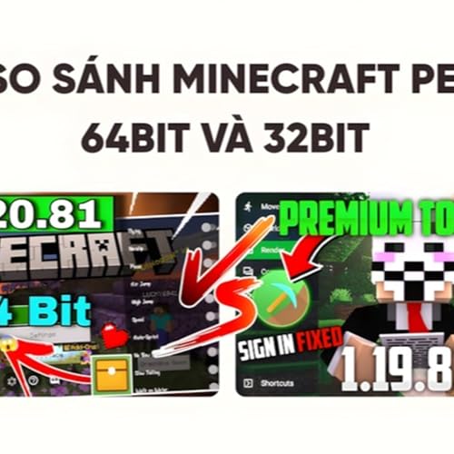 Minecraft 64 Bit - 32 Bit | Hướng Dẫn C&agrave;i Từ A-Z Cho Android cover art