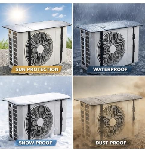 Image of 12 MM AC Outdoor Unit Protector Cover | Waterproof & Heat Resistant Insulation Sheet | Heavy Duty AC Outdoor Cover for 1.5 Ton Split AC| Fits to Every Brand | Sun, Rain & Dust Protection.