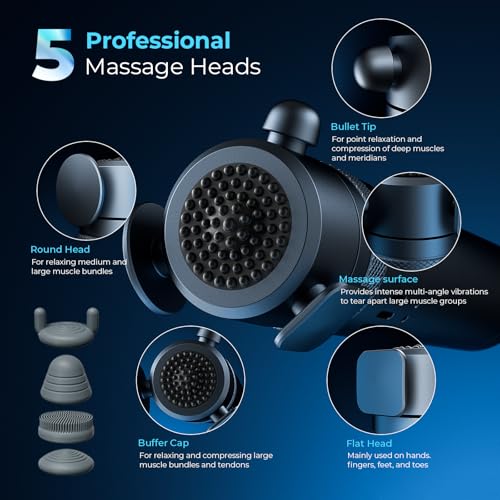 Massage Gun Deep Tissue Vibration Massager - Portable Handheld Therapy Muscle Massager, Target Trigger Point Massage Gun for Fatigue Pain Relief in Neck, Back, Should, Hands, Leg and Foot. - Image 4
