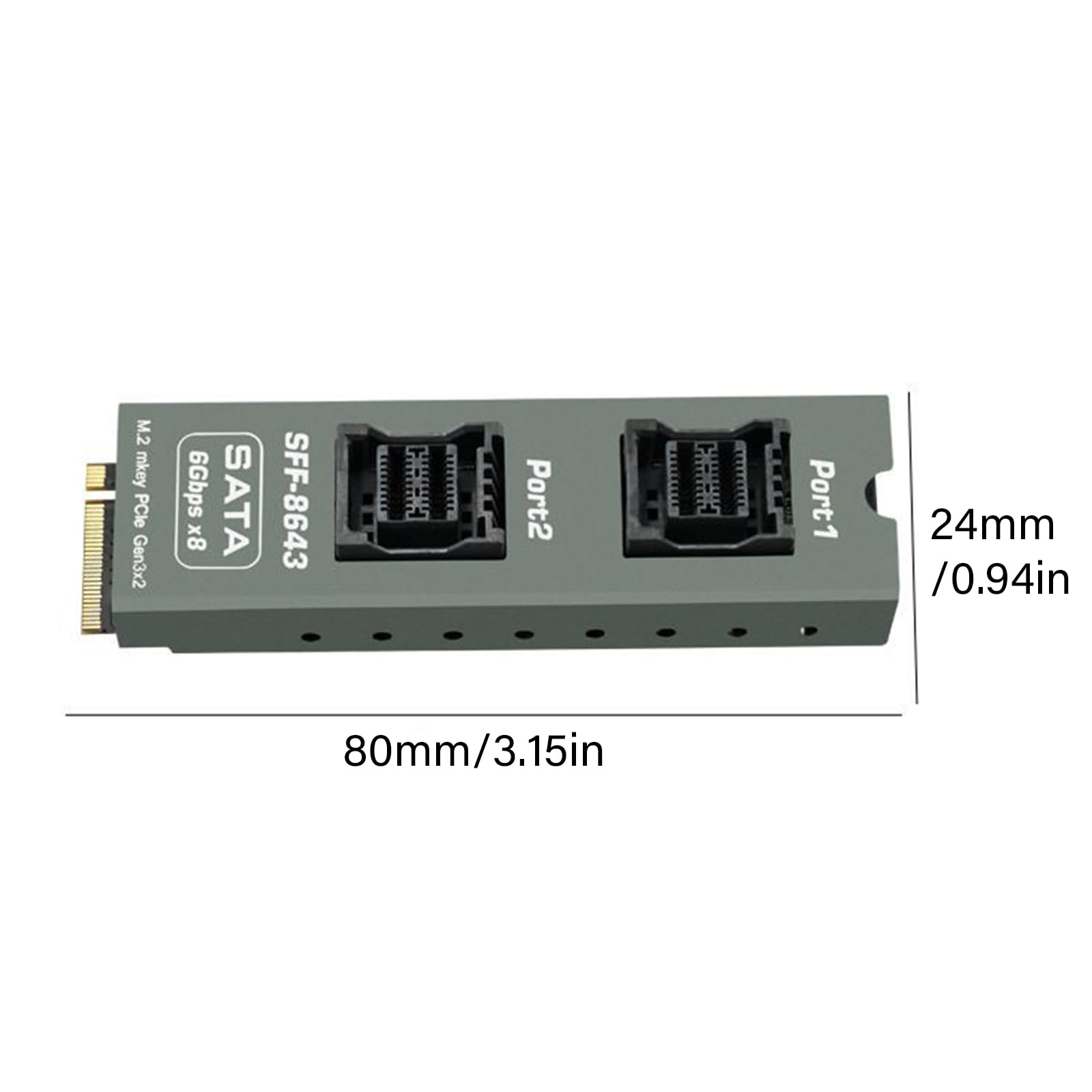 Scheda di espansione di archiviazione con 2 porte SFF-8643