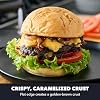 GreenPan x Bobby Flay Smash Burger Press, 6.5" Cast Iron Round Grill Press, Smashed Burgers, Heavy-Duty, Wood Handle, Cookouts & BBQ Tool for Juicy & Crispy Hamburgers Bacon Sandwich, Flat Top Griddle #2