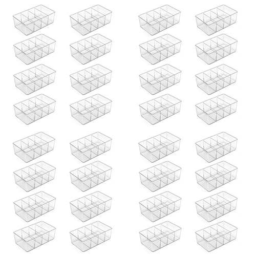 AIYULONG 32er Kühlschrank Organizer mit 4 Fächern, BPA-Freie Küche...