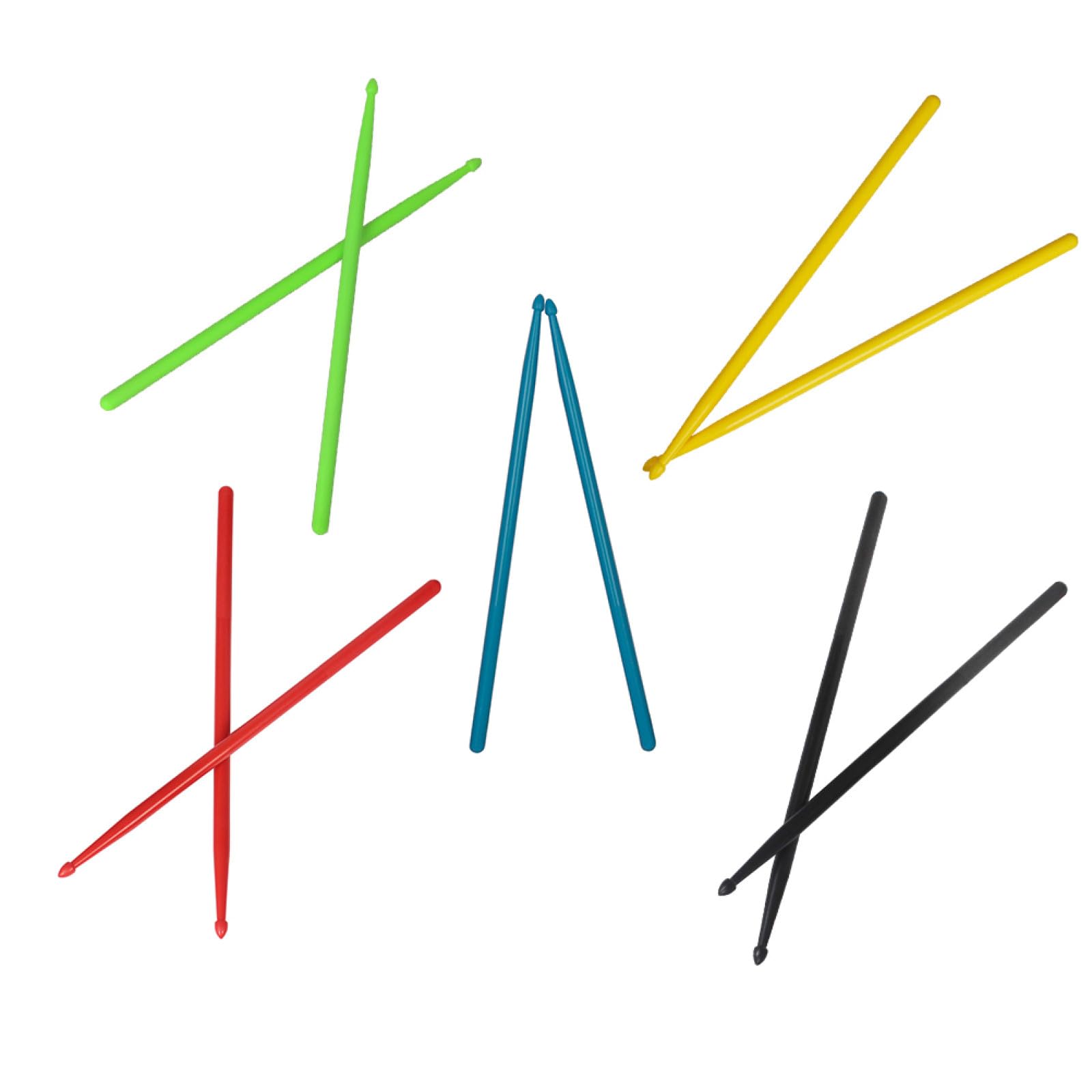 5a Nylon Drumsticks für Schlagzeug, 5 Paare, Professionelle Stöcke | Tägliches Üben und Bandauftritte, für Kinder und Anfänger, Angenehm zu Halten Zufällige Farbe