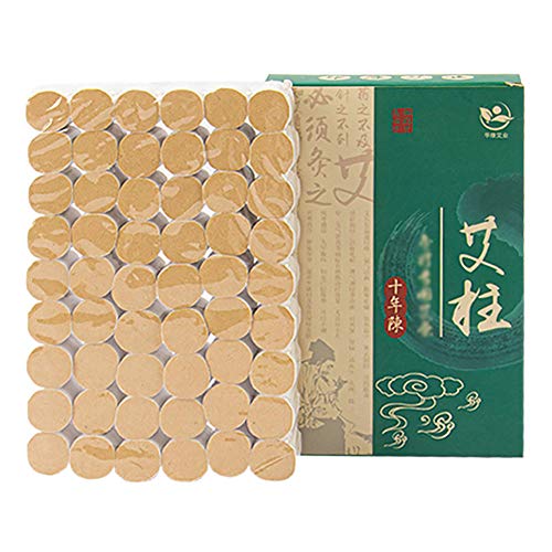 Erencook 54 Pcs Original Pure Moxa Stick Moxibustion Sticks Column Five chen High Penetration Moxa Stick Artemsia Argyi (Purity 40:1 Ratio)