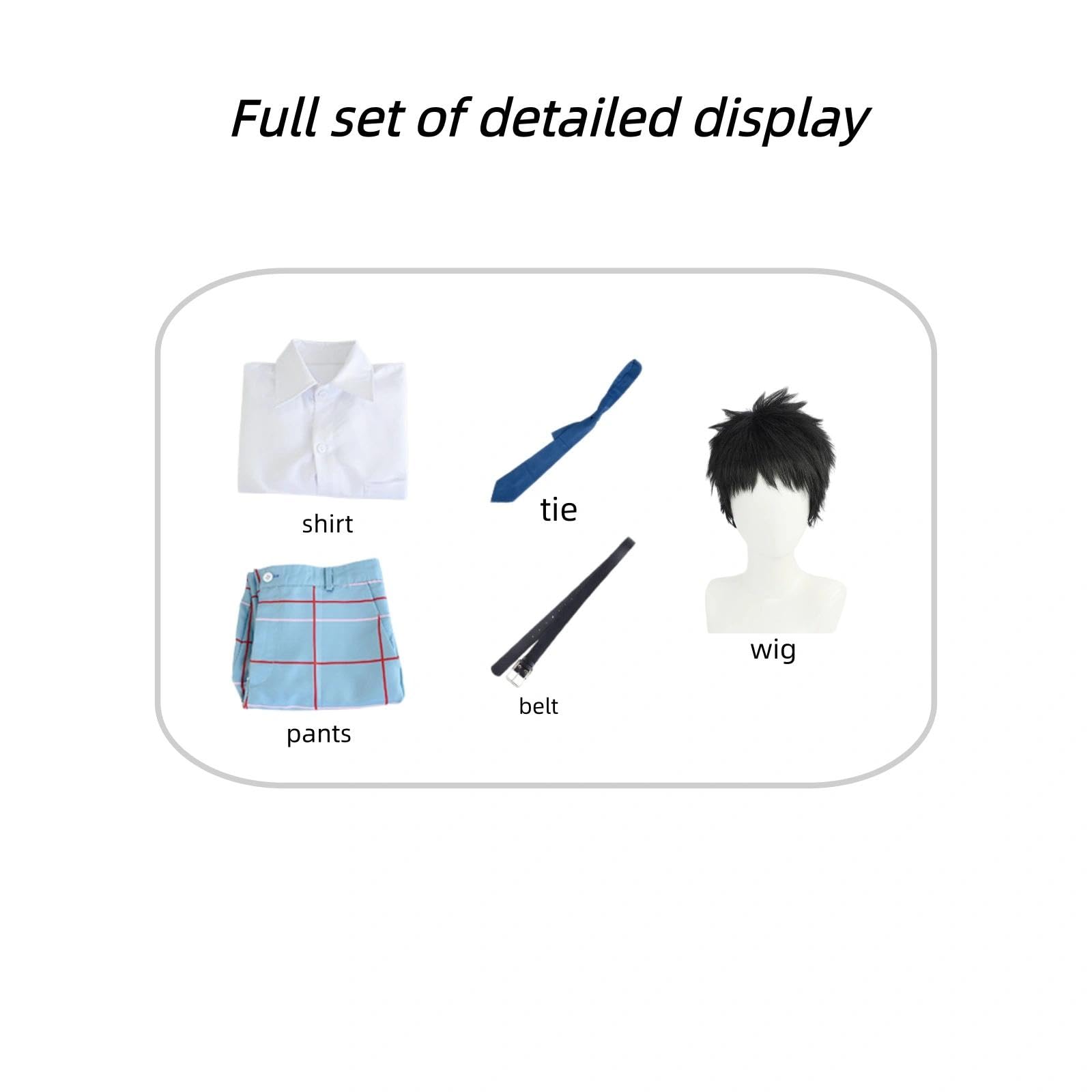 Halloween Kostüm für Erwachsene, Karneval Rollenspiel Cosplay Komplettset – Gojo Wakana Stil