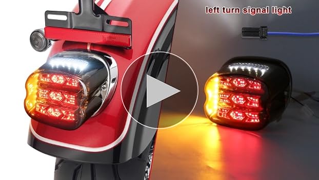 NOS 60'S SIGNAL STAT ライト ハーレー　テールライト Amazon.com: NTHREEAUTO Smoked LED Tail Light Brake Turn