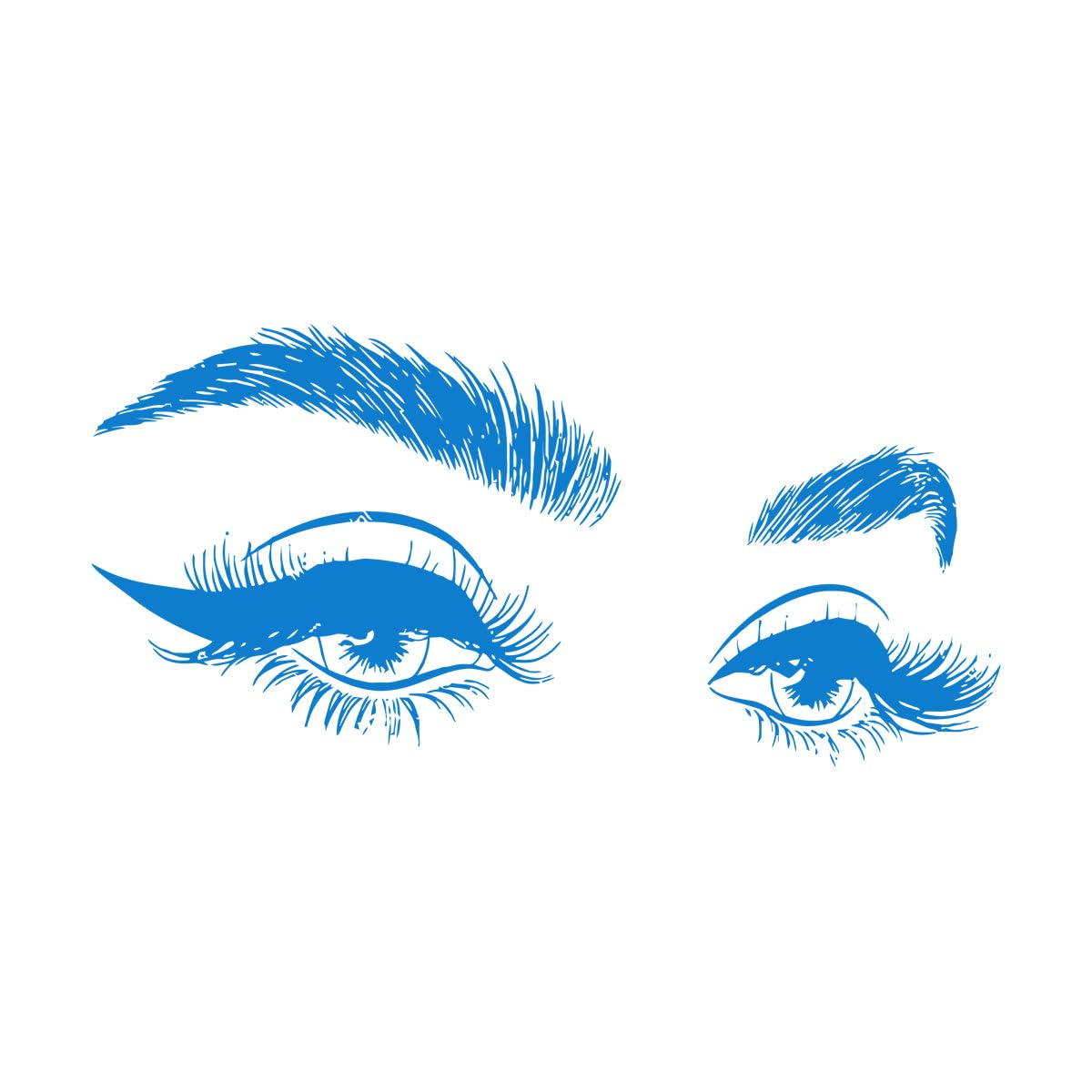 Eyelashes Eye Wall Sticker Beauty Salon Home Decoration Fashion Woman Room Wall Decals Vinyl Mirror Murals for Bathroom Extra Large - 70x142cm — image 1