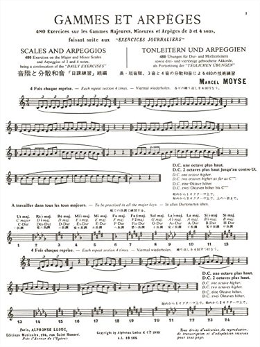 Gammes Et Arpeges 480 exercices Flute