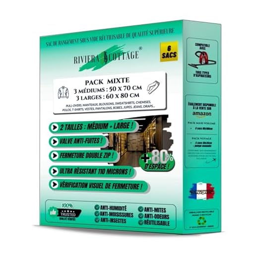 Bolsas Vacío Ropa-6 Medianas : 3*[50x70 cm] y 3*[60x80 cm]-Reutilizable-Para Edredón/Almohada/Manta/Sábanas/Suéteres [+ 80% de espacio] Ultra Resistentes-Herméticas-Para Almacenamiento