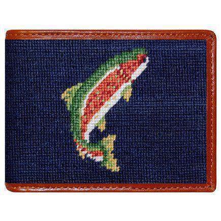 Smathers & BransonTrout and Fly Needlepoint Wallet in Navy by Smathers & Branson - - One Size