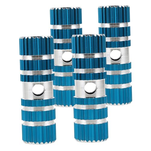 POPETPOP 2Pair Blue Aluminum Alloy Cylinder Pedals for Mountain Bikes Easy Install Pegs Compatible with Axles Cycling Accessories for Bike Enthusiasts
