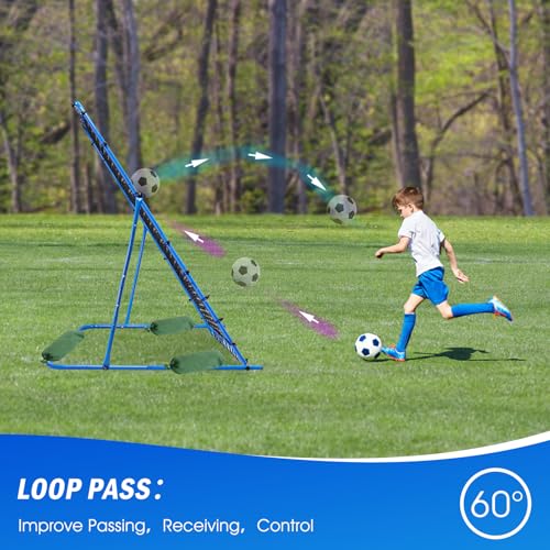 Image of Soccer Baseball Rebounder Net, Quick-Switch Angle Soccer Pitchback Volleyball Training for Control, Passing Practice, Easy Setup Soccer Goal Rebounder Gifts Aids & Equipment for Kids,Teens & Adults
