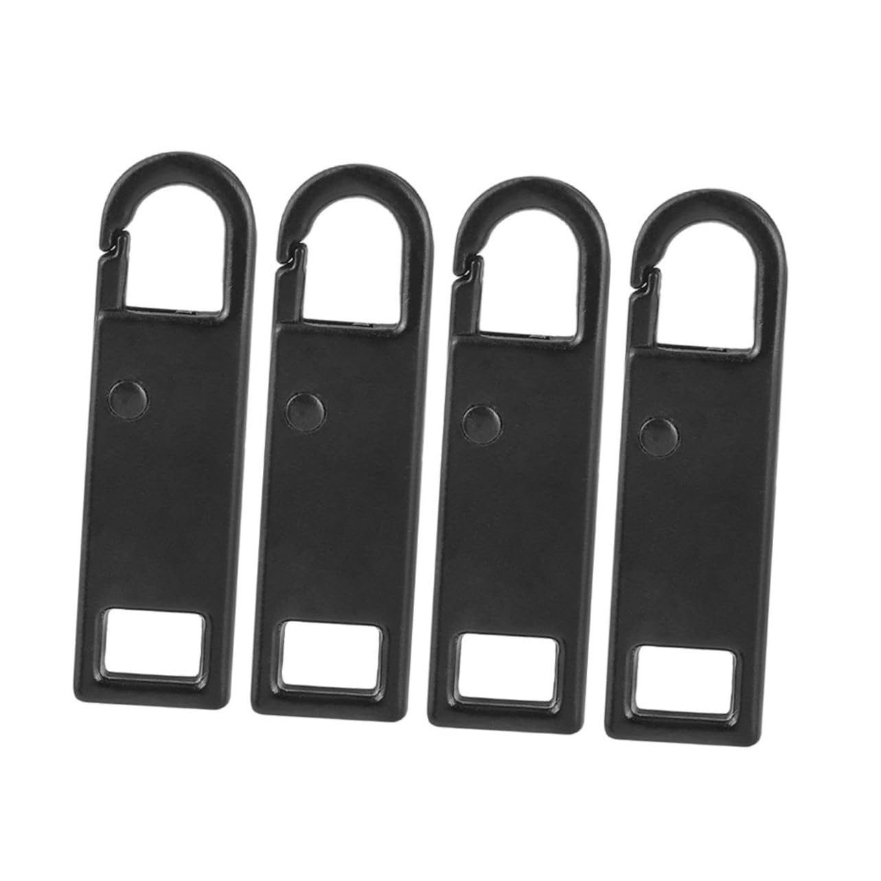 SEWACC 4pcs Zipper Slider Zipper Puller Replacement Pulls Backpack Baggage Zip Puller Detachable Lostlike Zinc Alloy Black