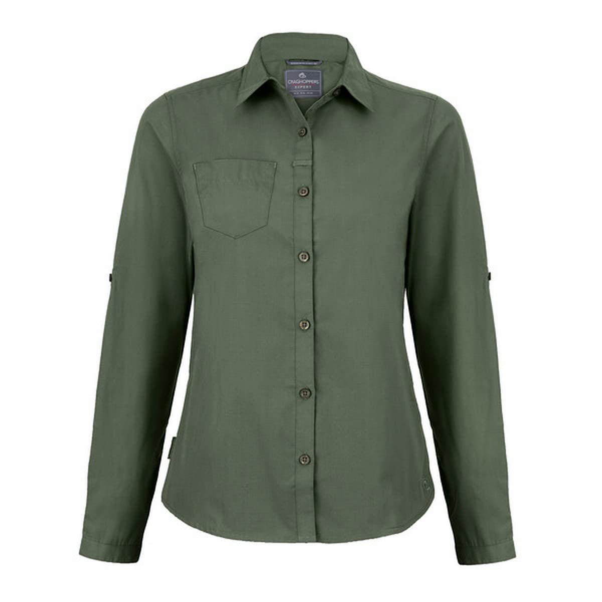 Craghoppers Expert Kiwi wandelshirt met korte mouwen voor dames, Kiezelsteen, 46