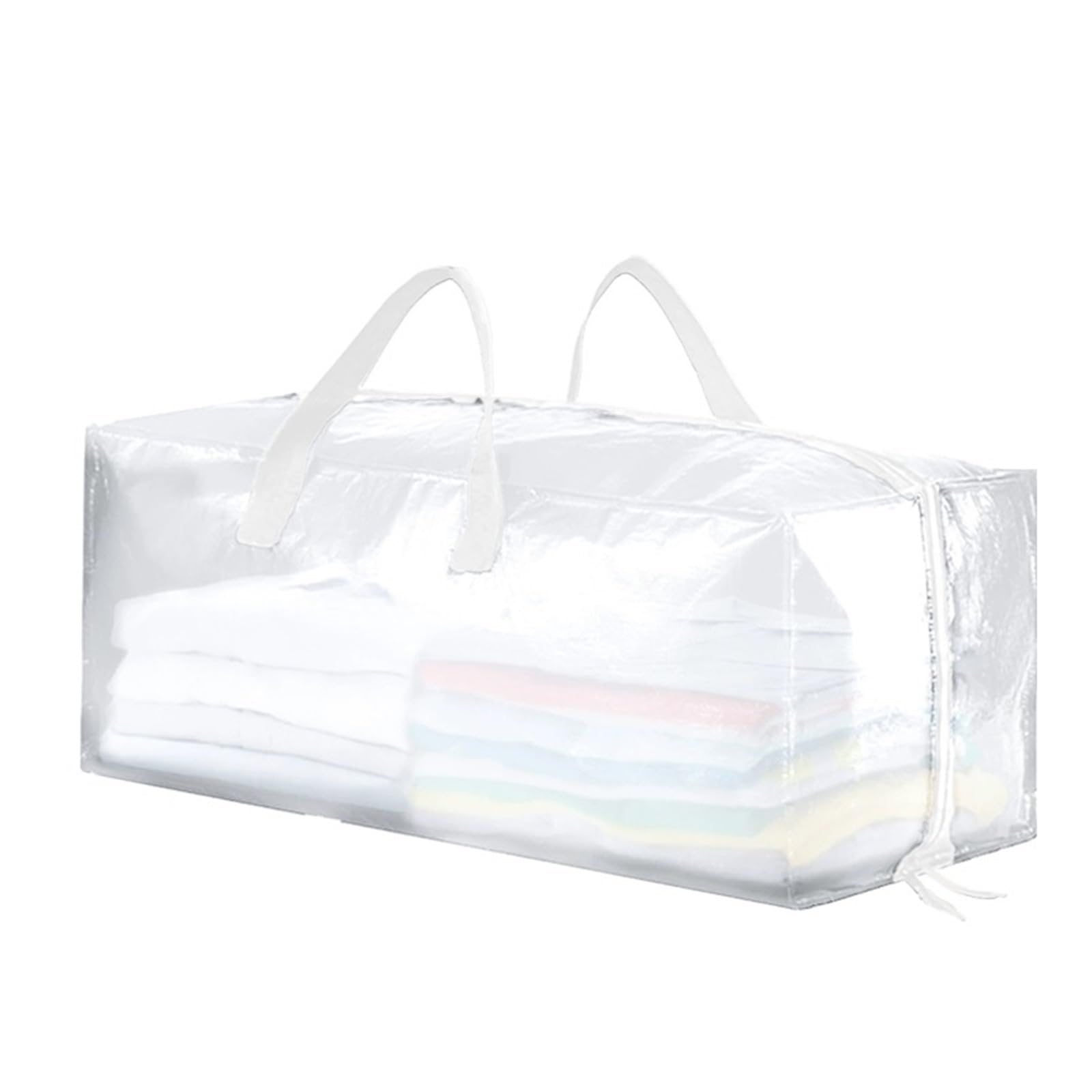 KIFSDLF Large Waterproof Moving Luggage Bags Laundry Shopping Bag Foldable Travel Capacity Quilt Organizer(White)