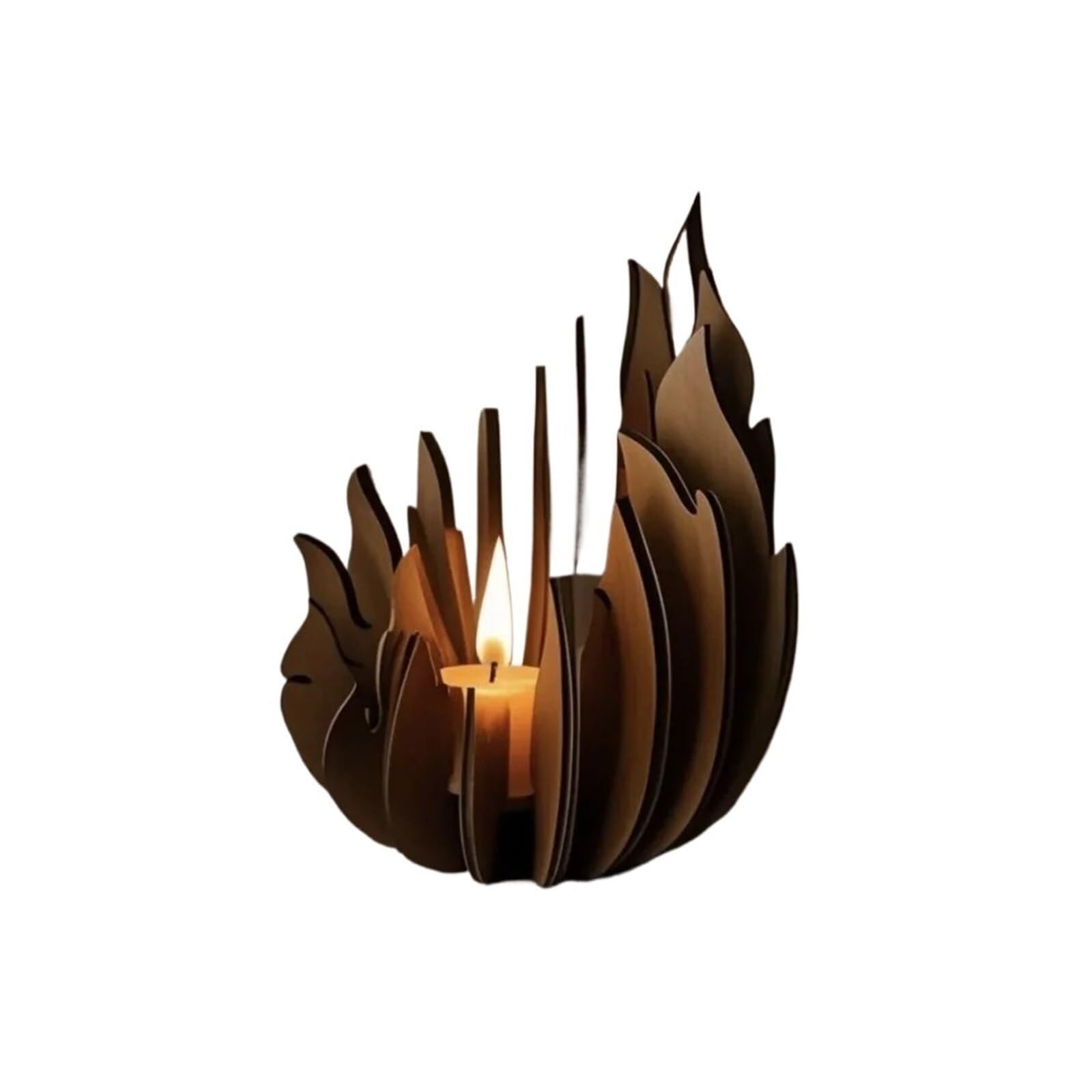 Candle Holders Wooden Creative Candlestick Without Candles Manual Assembly DIY Decoration