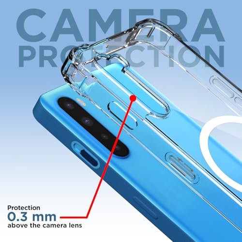 Image of Pikkme Back Cover for OnePlus Nord Mag-Safe Shockproof PC + TPU Protective Case Magnetic Support Bumper Case (Transparent Mag-Safe)