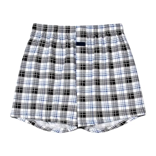 Mens Loose Boxers Short Classic Fit Stripped Boxer Shorts Sleep Pajamas Boxer Briefs With Elastic Waistband3